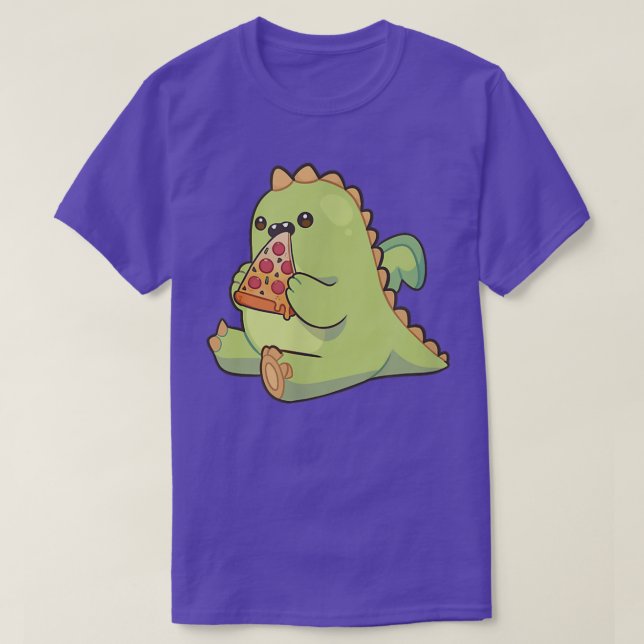 Dragon Monster Nom Pizza T-Shirt (Frente do Design)