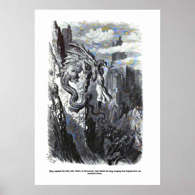 Dragon Myth Poster Gustave Dore (Frente)