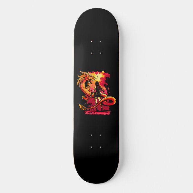 Dragon Ninja Girl Skateboard (Frente)