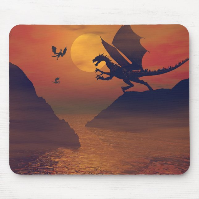 Dragon Sunset Mousepad (Frente)