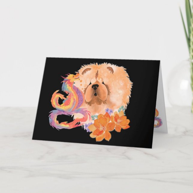 DRAGON-TALEZ Cartão de Arte Chow Ano do Dragão (Criador carregado)