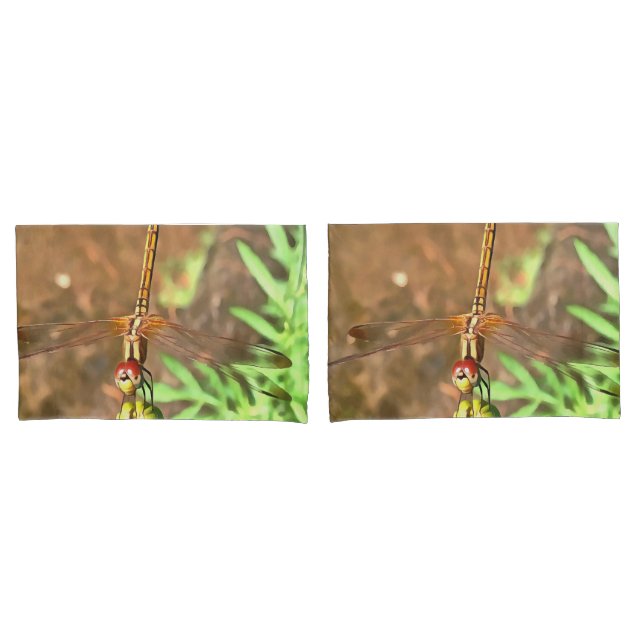 Dragonfly Artística Descendo Na Cabeça Da Flor (Frente - conjunto)