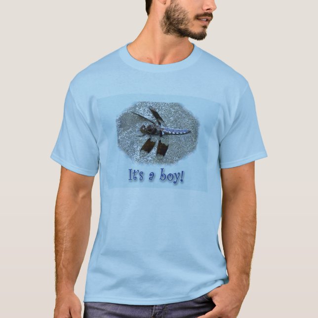 Dragonfly Azul É um menino! Camiseta (Frente)