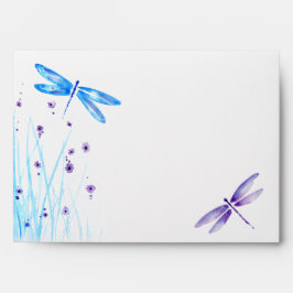 Dragonfly Blue e Purple Watercolor