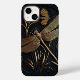 Dragonfly de Ouro Elegante em Filigrana de Bronze