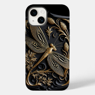 Dragonfly de Ouro Elegante em Filigrana de Bronze