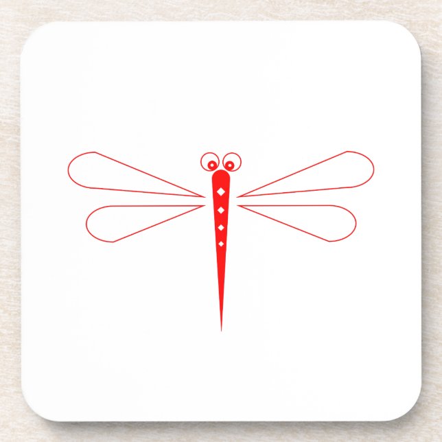 Dragonfly - Duro Plastic porta copos - conjunto 6 (Frente)