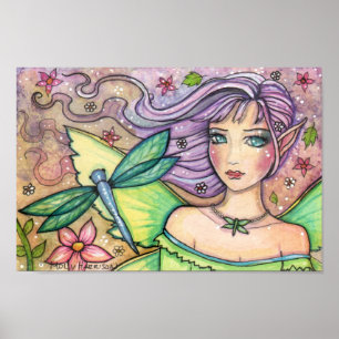 Dragonfly Fairy Poster por Molly Harrison