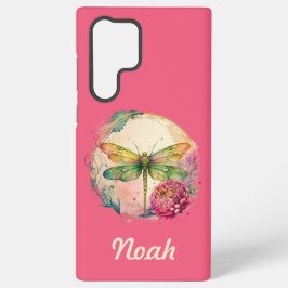 Dragonfly Floral Elegante com Nome Personalizado