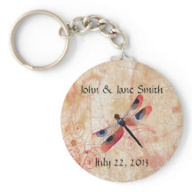 Dragonfly Flourish Weding Favor Chaveiro