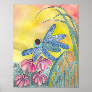 Dragonfly Framed Impressão