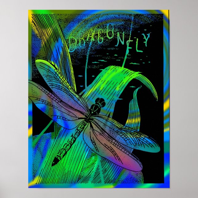 Dragonfly Framed Poster (Frente)