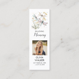 Dragonfly Funeral Bookmark, Cartões de Guarda Fune