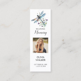 Dragonfly Funeral Bookmark, Cartões de Guarda Fune