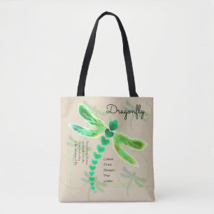 Dragonfly   Khaki Tote Bag