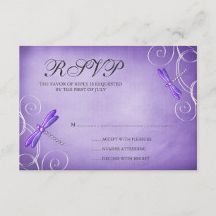 Dragonfly Roxo Swirls Resposta Nupcial