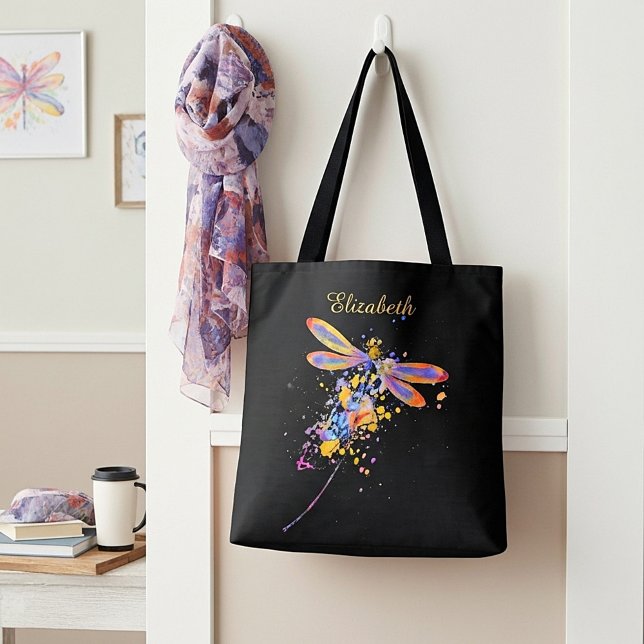 Dragonfly Splatter Tote Bag Personalizada (Criador carregado)