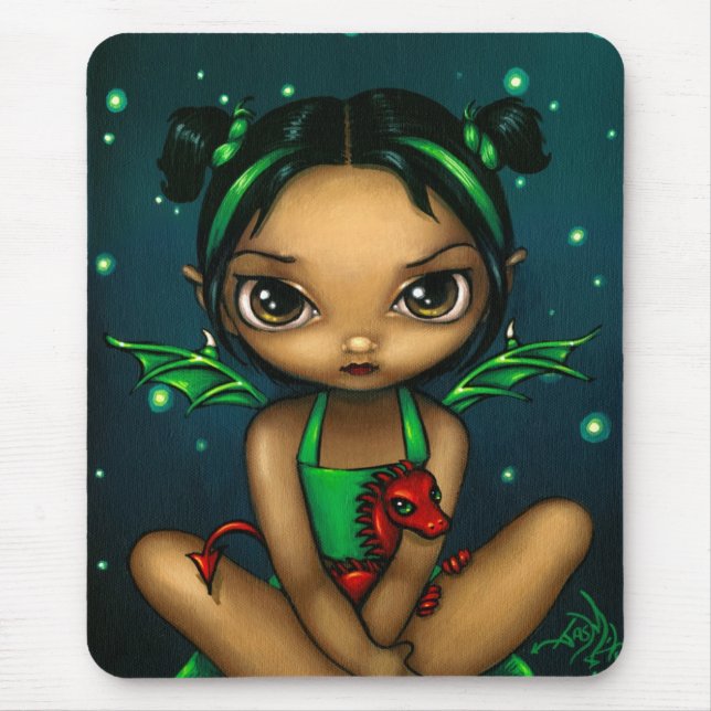 "Dragonling verde" Mousepad (Frente)