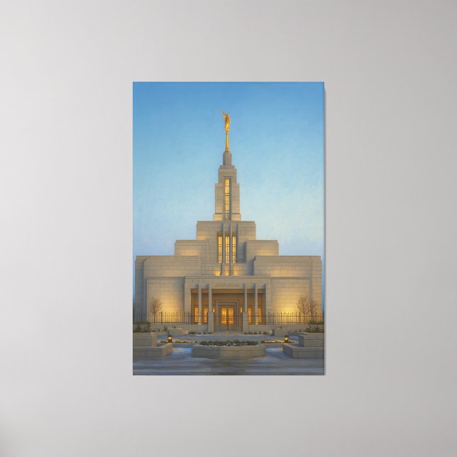 Draper Utah Temple Painting™ LDS Wall Art Canvas (Frente)