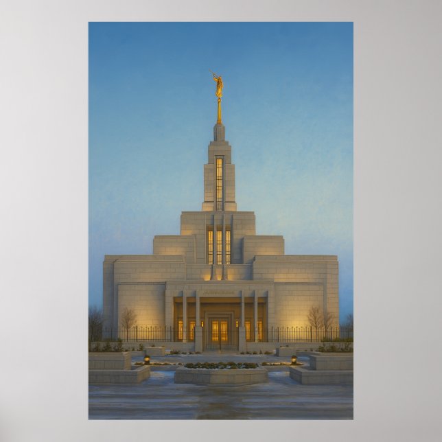 Draper Utah Temple Painting™ LDS Wall Art Poster (Frente)