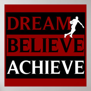 Dream Acredite em Achieve Basball Poster