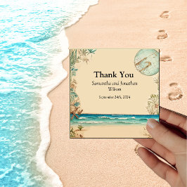 Dream Beach Themed Cartões de agradecimentos de ca