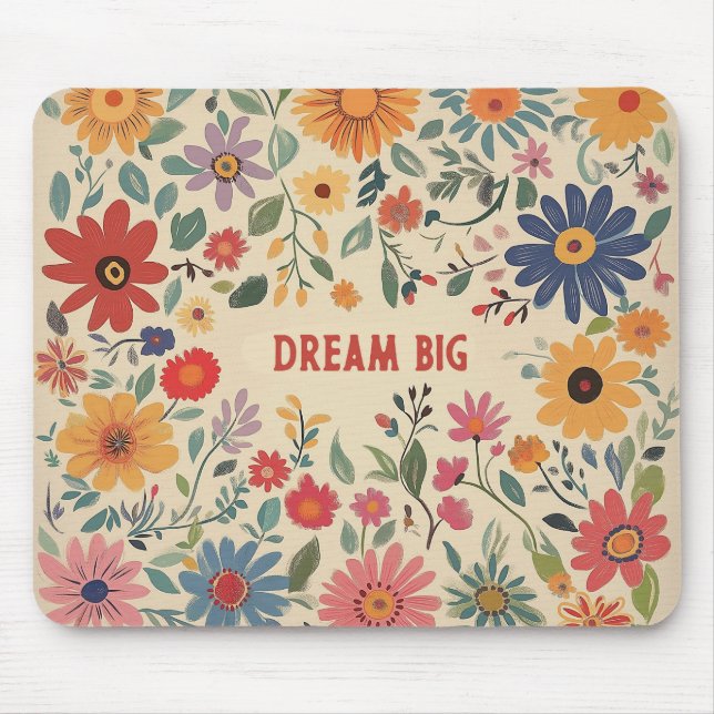 Dream Big Cote Mousepad - Floral (Frente)