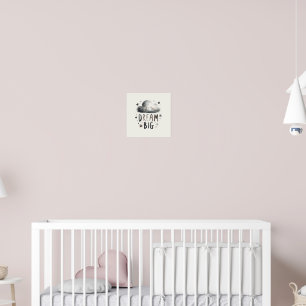 Dream Big - Poster de nuvem sorridente e bonito pa