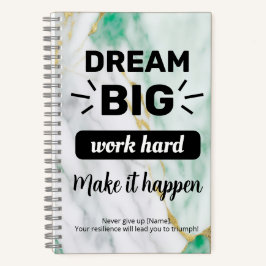 Dream Big Work Duro Emerald Dourado Personalizável