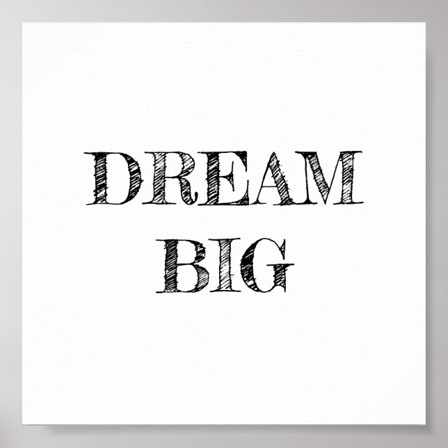 Dream Grande Poster Minimalista (Frente)