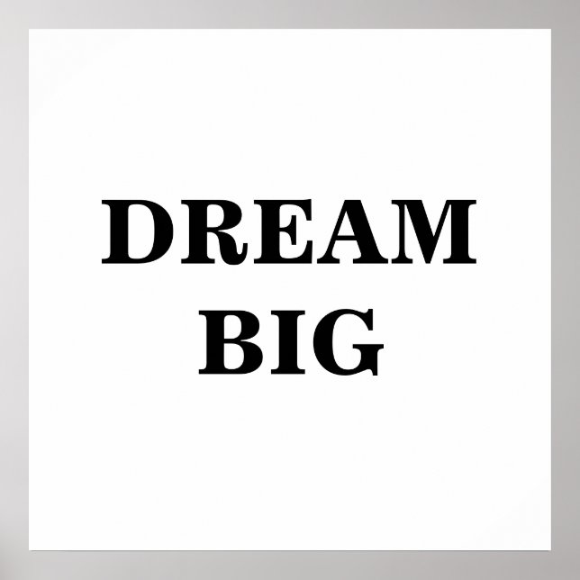 Dream Grande Poster Minimalista (Frente)