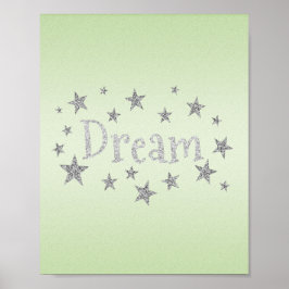 Dream Green com Poster Silver Glitter