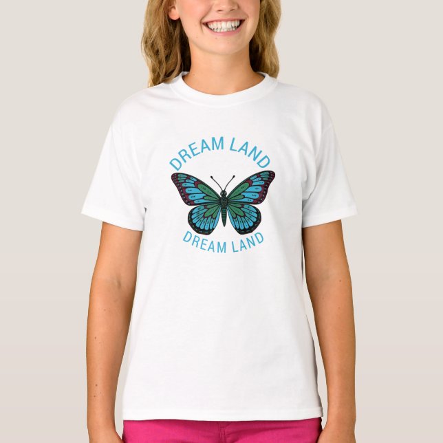Dream Land Butterfly Graphic T-Shirt (Frente)