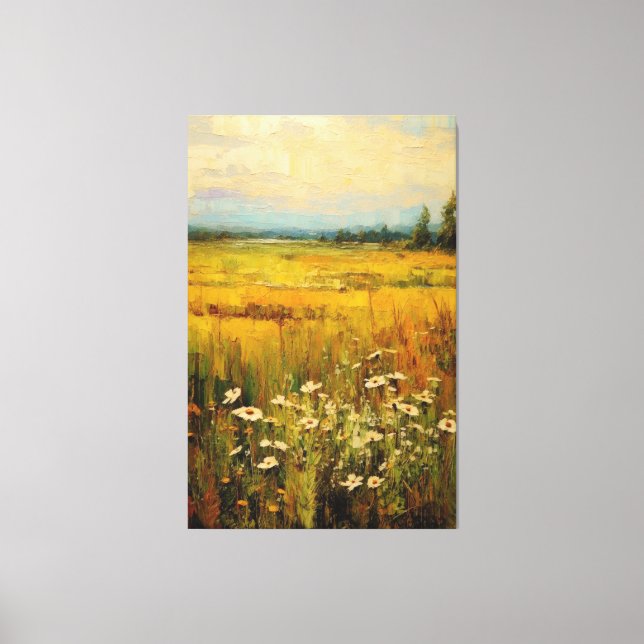 Dream Meadow of Wildflower Oil Painting on Canvas (Frente)