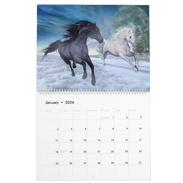 Dream Of Horses Personalizado Calendário Impresso (Jan 2026)