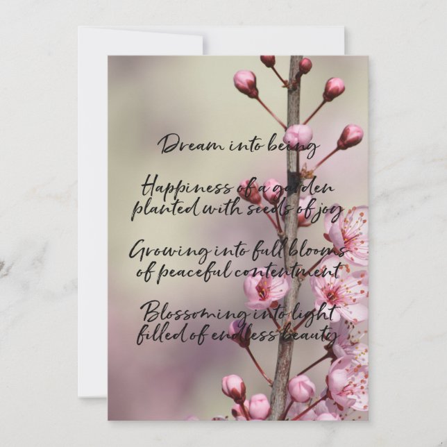 Dream Poem Cherry Blossom Flowers (Frente)