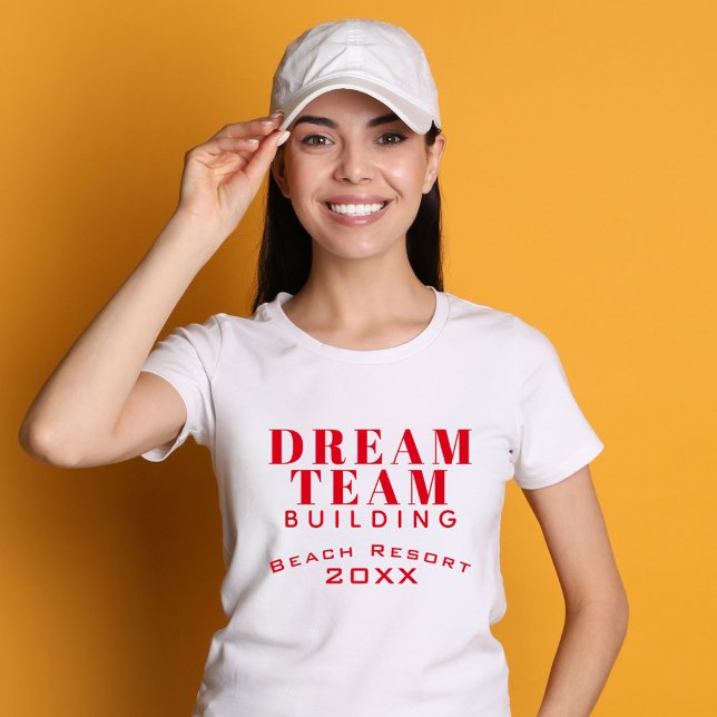 Dream Team Construindo T-shirt vermelha para funci (Criador carregado)