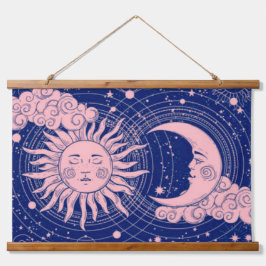 Dreamay Blue Vintage Celestial Sol e Lua Rosa Cele