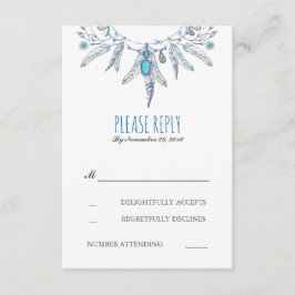 dreamcatcher boho casamento rsvp