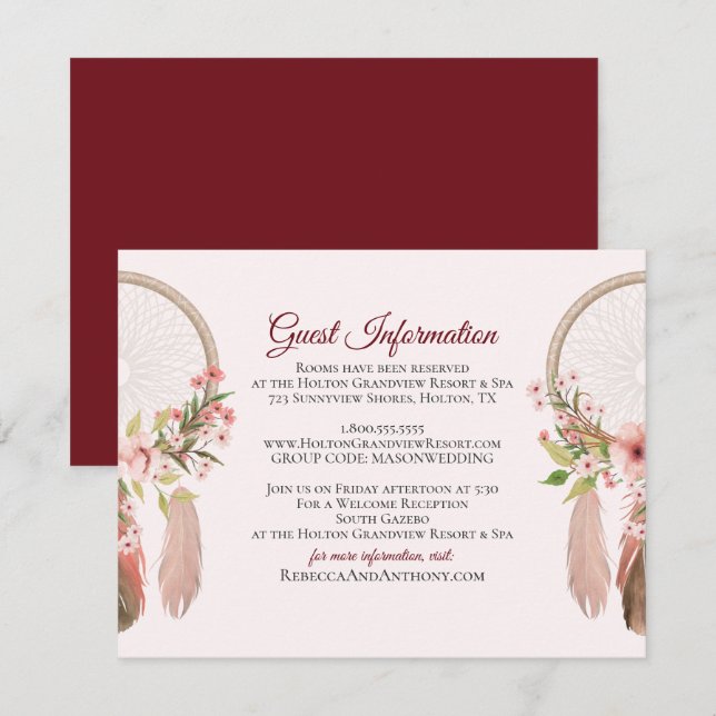 Dreamcatcher | Inserção do Cartão de Informação de (Frente/Verso)