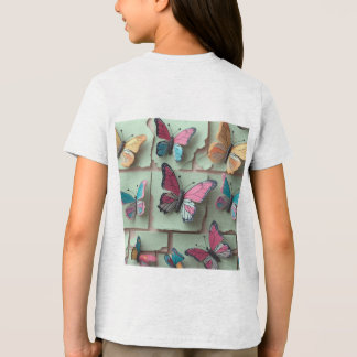 Dreamcolor Watercolor Butterfly T-Shirt para crian
