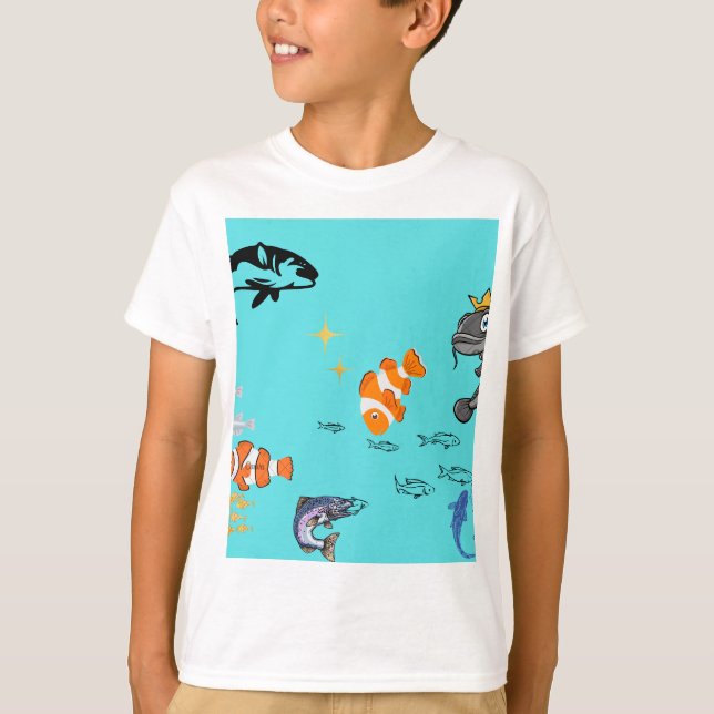 Dreamcolor Watercolor Fish T-Shirt Design (Frente)
