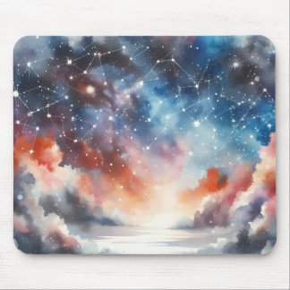 Dreamcolor Watercolor Night Sky Mouse Pad