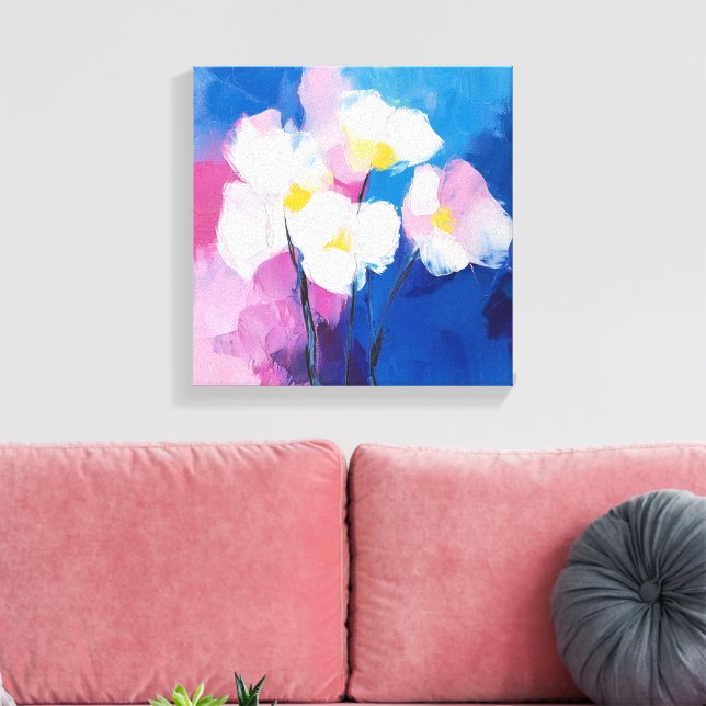 Dreamets - Abstrato Floral Canvas Art (Insitu(Sala de estar))