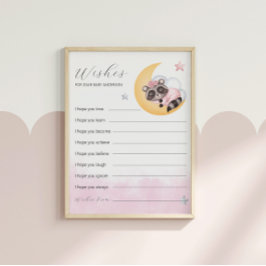 Dreamover Sobre A Lua Raccoon Deseja Jogo De Bebê