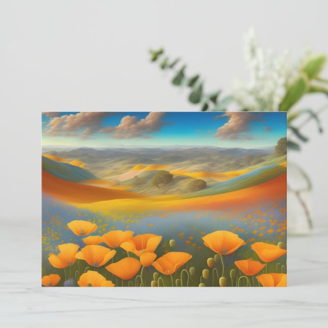 Dreampies Art Digital Flat Greeting Card (Em pé/Frente)