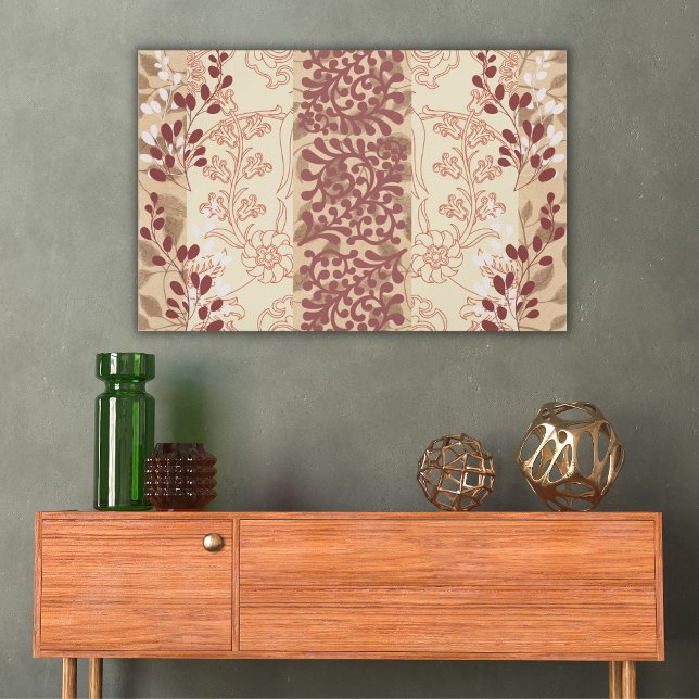 Dreamscape Botânico na Tan Large Canvas Print (Criador carregado)