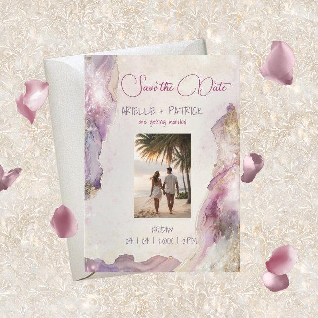 Dreamy Aquarella Salve o Cartão de Data (Criador carregado)