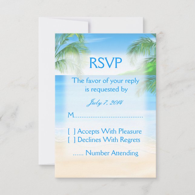 Dreamy Beach Wedding RSVP (Frente)