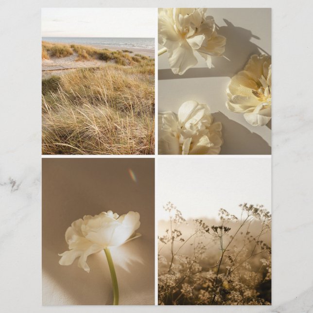 Dreamy beige and golden Scrapbook Cutout paper (Frente)